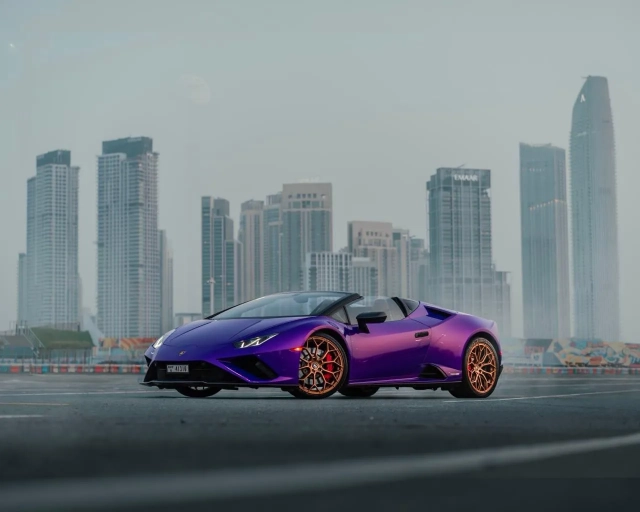 Lamborghini Huracan EVO Spyder for rent in Dubai