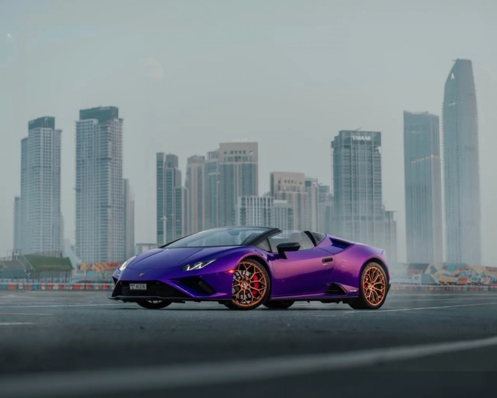 Lamborghini Huracan EVO Spyder for rent in Dubai