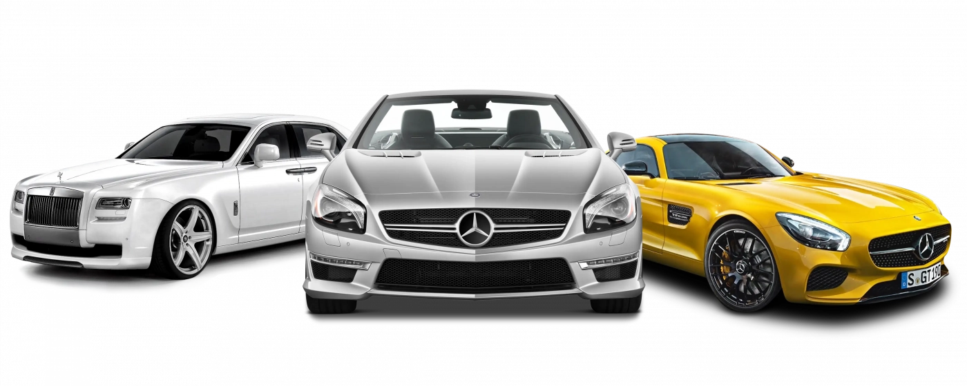 Rolls-Royce Ghost, Mercedes-AMG SL and Mercedes-AMG GT luxury cars for rent in Dubai